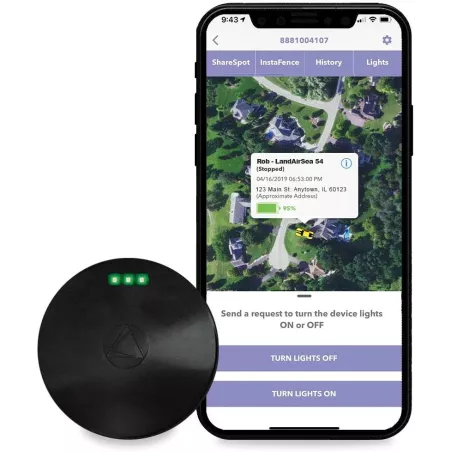 LandAirSea Traceur GPS 54, support magnétique étanche. Couverture globale. Suivi en temps réel 4G LTE pour véhicule, actif,
