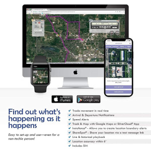 LandAirSea Traceur GPS 54, support magnétique étanche. Couverture globale. Suivi en temps réel 4G LTE pour véhicule, actif,
