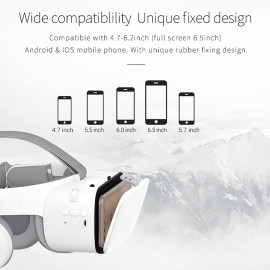 Casque VR 3D Sans Fil - Compatible avec iPhones & Appareils Android de 4,7-6,3 pouces