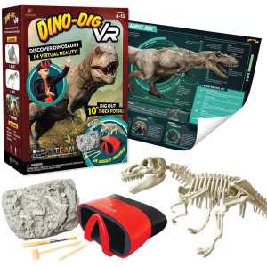Dino Dig VR dAbacus Brands : Kit Scientifique de Réalité Virtuelle pour Jeunes Explorateurs de Dinosaures !