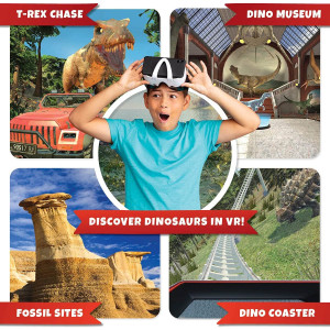 Abacus Brands Dino Dig VR - Virtual Reality Kids Science Kit, Book and Interactive STEM Learning Activity Set
