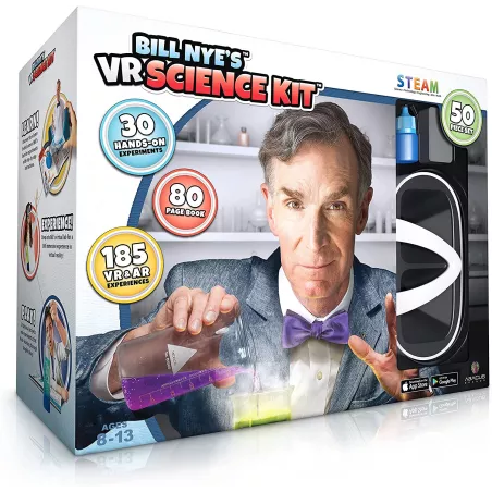 Abacus Brands Bill Nye's VR Science Kit - Virtual Reality Kids Science Kit, Book and Interactive STEM Learning Activity Set