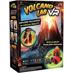 Abacus Brands Volcano Lab VR - Build and Erupt Your Own Volcano - Virtual Reality Kids Science Kit, Book and Interactive STEM