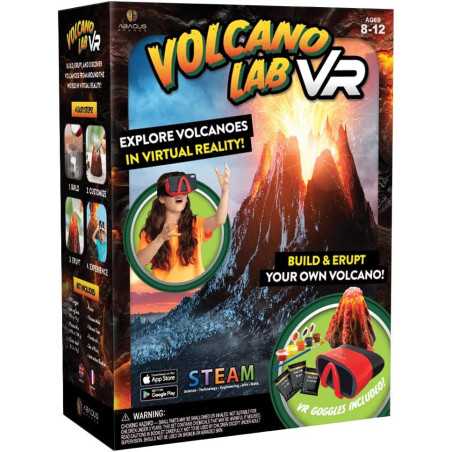 Abacus Brands Volcano Lab VR - Build and Erupt Your Own Volcano - Virtual Reality Kids Science Kit, Book and Interactive STEM