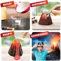 Abacus Brands Volcano Lab VR - Build and Erupt Your Own Volcano - Virtual Reality Kids Science Kit, Book and Interactive STEM