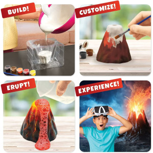 Abacus Brands Volcano Lab VR - Build and Erupt Your Own Volcano - Virtual Reality Kids Science Kit, Book and Interactive STEM