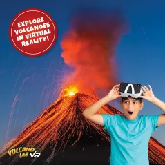 Abacus Brands Volcano Lab VR - Build and Erupt Your Own Volcano - Virtual Reality Kids Science Kit, Book and Interactive STEM