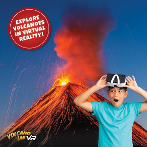 Abacus Brands Volcano Lab VR - Build and Erupt Your Own Volcano - Virtual Reality Kids Science Kit, Book and Interactive STEM