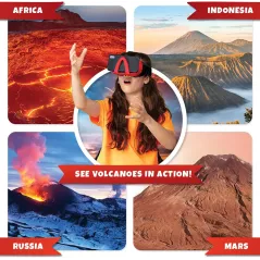 Abacus Brands Volcano Lab VR - Build and Erupt Your Own Volcano - Virtual Reality Kids Science Kit, Book and Interactive STEM