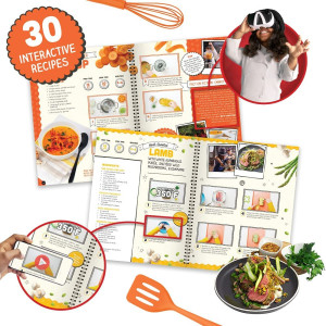 Abacus Brands VR MasterChef Junior - Virtual Reality Kids Cookbook and Interactive Food Science STEM Learning Activity Set (Full