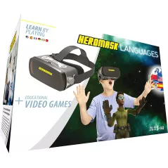 Heromask Virtual Reality Headset for Children + Video Games to Learn Spanish Italian etc [Language Learning] Stem Toys. Kids