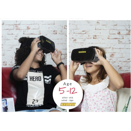 Heromask Virtual Reality Headset for Children + Video Games to Learn Spanish Italian etc [Language Learning] Stem Toys. Kids