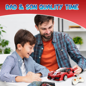 WISEPLAY STEM Toys for 7 - 10 Year Old Boys & Girls - 306pcs RC Car Building Block Set - STEM Building Toys for Boys & Girls