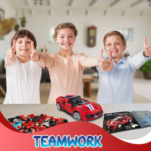 WISEPLAY STEM Toys for 7 - 10 Year Old Boys & Girls - 306pcs RC Car Building Block Set - STEM Building Toys for Boys & Girls