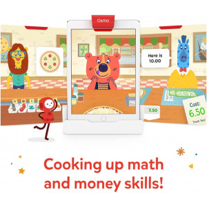 Osmo - Base for Fire Tablet - 2 Hands-On Learning Games + Pizza Co. Game Bundle (Ages 5-12) Fire Tablet Base Included