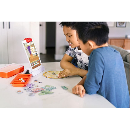 Osmo - Base for Fire Tablet - 2 Hands-On Learning Games + Pizza Co. Game Bundle (Ages 5-12) Fire Tablet Base Included