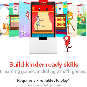 Osmo - Little Genius Starter Kit for Fire Tablet-4 Educational Learning Games-Preschool Ages 3-5-Phonics, Problem Solving &