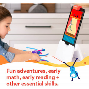 Osmo - Little Genius Starter Kit for Fire Tablet-4 Educational Learning Games-Preschool Ages 3-5-Phonics, Problem Solving &