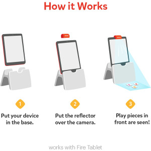 Osmo - Little Genius Starter Kit for Fire Tablet-4 Educational Learning Games-Preschool Ages 3-5-Phonics, Problem Solving &