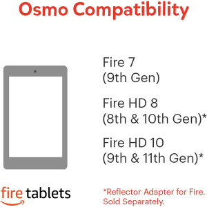Osmo - Little Genius Starter Kit for Fire Tablet-4 Educational Learning Games-Preschool Ages 3-5-Phonics, Problem Solving &