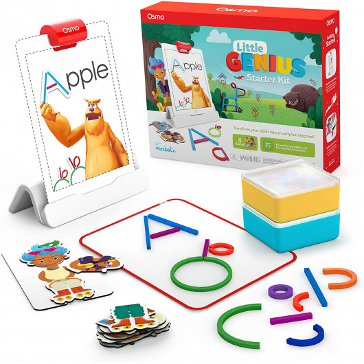 Osmo - Little Genius Starter Kit for Fire Tablet-4 Educational Learning Games-Preschool Ages 3-5-Phonics, Problem Solving &