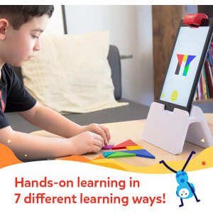 Osmo - Genius Starter Kit for Fire Tablet - 5 Educational Learning Games-Ages 6-10-Spelling, Math, Creativity & More-STEM Toy