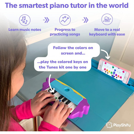 Plugo Tunes by PlayShifu - Piano Learning Kit | Musical STEAM Toy for Ages 4-10 - Music Instruments Gift for Boys & Girls (Works
