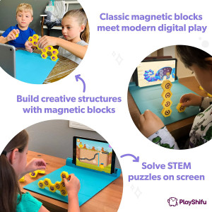 PlayShifu Interactive STEM Toys - Plugo Link (Kit + App) | Educational Toy for Kids 4-10 Years | Brain Games | Magnetic Building