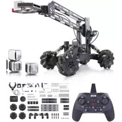 VANLINNY Smart Robot Arm Kit,2-in 1 Science Kits with 4-DOF Robotic Car,Electronic Programming DIY Toy for Kids Ages 8+,Promotes