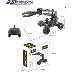 VANLINNY Smart Robot Arm Kit,2-in 1 Science Kits with 4-DOF Robotic Car,Electronic Programming DIY Toy for Kids Ages 8+,Promotes