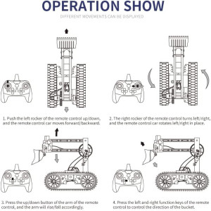 VANLINNY Smart Robot Arm Kit,2-in 1 Science Kits with 4-DOF Robotic Car,Electronic Programming DIY Toy for Kids Ages 8+,Promotes