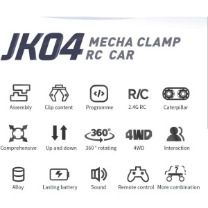 VANLINNY Smart Robot Arm Kit,2-in 1 Science Kits with 4-DOF Robotic Car,Electronic Programming DIY Toy for Kids Ages 8+,Promotes