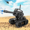 VANLINNY RC Tank,Robot Kit for Boys Girls,2-in-1 DIY Remote Control Car with 2000 Water Beads All Terrain Monster Truck,STEM