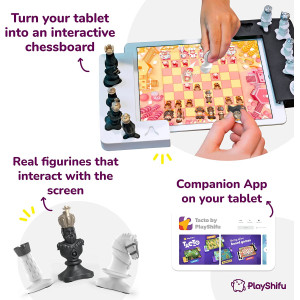 PlayShifu Interactive Chess Board Game - Tacto Chess (Kit + App with 4 Modes) Fun Chess Set for Kids, Beginners, for Kids, Age 6