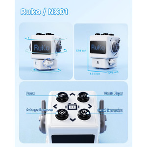Ruko Kids Robot Toys, Smart Programmable Robot, Voice Control Rechargeable Robots, Dancing, Singing and Interactive Robot with