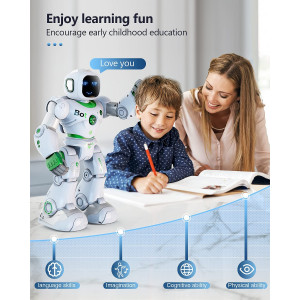 Ruko Large Smart Robot Toys for Kids, RC Robot Carle with Voice and app Control, Gifts for 4-9 Years Old Boys and Girls,