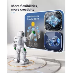 Ruko Large Smart Robot Toys for Kids, RC Robot Carle with Voice and app Control, Gifts for 4-9 Years Old Boys and Girls,