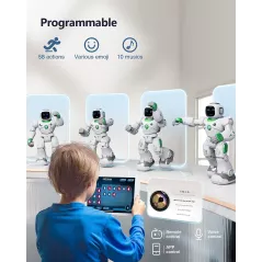 Ruko Large Smart Robot Toys for Kids, RC Robot Carle with Voice and app Control, Gifts for 4-9 Years Old Boys and Girls,