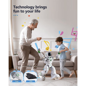 Ruko Large Smart Robot Toys for Kids, RC Robot Carle with Voice and app Control, Gifts for 4-9 Years Old Boys and Girls,