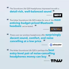 Soundcore Life Q20: Casque Bluetooth à Réduction de Bruit Hi-Res - Son Immersif & Confort Absolu!
