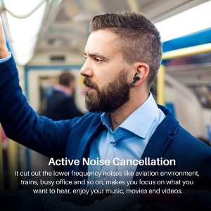 TOZO NC2 Hybrid Active Noise Cancelling Wireless Earbuds, in-Ear Detection Headphones, IPX6 Waterproof Bluetooth 5.2 Stereo