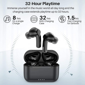 TOZO Active Noise Cancelling Headphones - Waterproof Bluetooth Earbuds