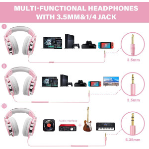 OneOdio Wired Over Ear Headphones Studio Monitor & Mixing DJ Stereo Headsets with 50mm Neodymium Drivers and 1/4 to 3.5mm Audio