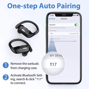 Wireless Earbuds occiam Bluetoth Headphones 48H Play Back Earphones in Ear Waterproof with Microphone LED Display for Sports