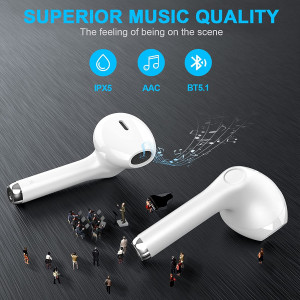 Wireless Earbuds, yobola Bluetoth Earbuds, IPX5 Waterproof Wireless Earphones Touch Control, Bluetoth 5.1 Headphones Built-in
