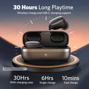 Wireless Earbuds, EarFun® Free Pro 2 Hybrid Active Noise Cancelling Earbuds, Bluetooth 5.2 Earbuds with 6 Mics, Stereo Sound