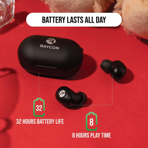 The Everyday Raycon Bluetooth Wireless Earbuds with Microphone- Stereo Sound in-Ear Bluetooth Headset True Wireless Earbuds 32