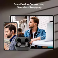 1MORE EVO Noise Cancelling Earbuds, Audiophile Headphones with Dual Drivers, Adaptive ANC, Bluetooth Headphones, HiFi Sound,