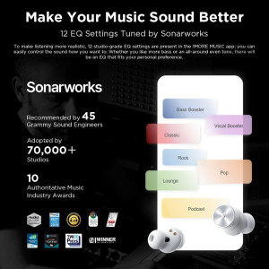 1MORE PistonBuds Pro Hybrid Active Noise Canceling Wireless Earbuds, Bluetooth 5.2 Headphones, 12 Studio-Grade EQs, AAC, 30h