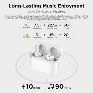 1MORE PistonBuds Pro Hybrid Active Noise Canceling Wireless Earbuds, Bluetooth 5.2 Headphones, 12 Studio-Grade EQs, AAC, 30h